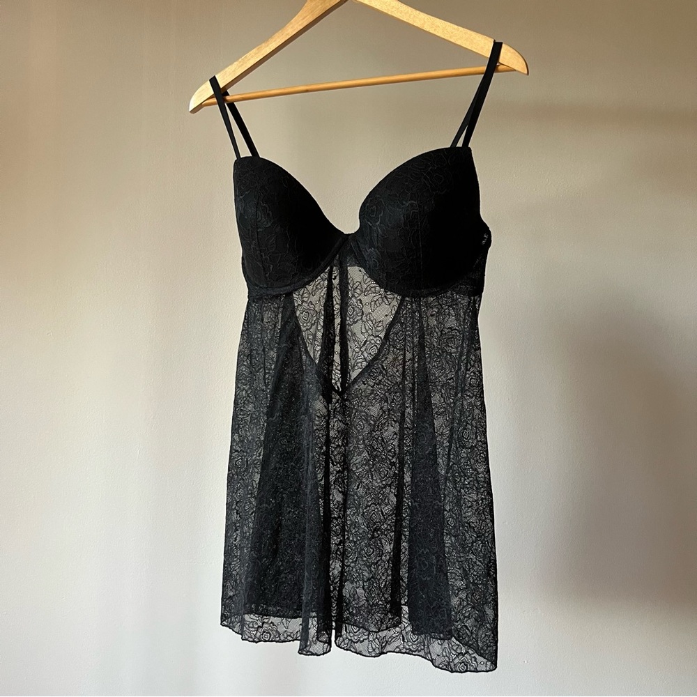 Jezebel Black Nightie Robe Dress